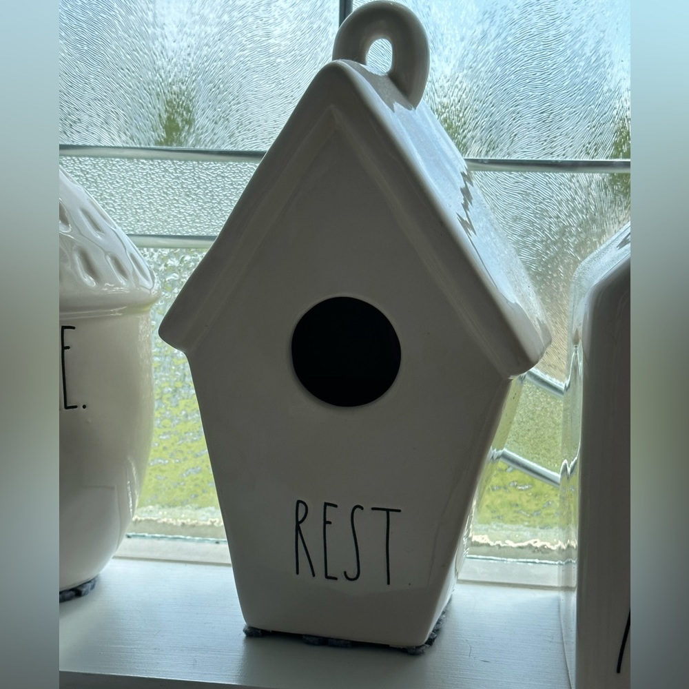 Rae Dunn birdhouse